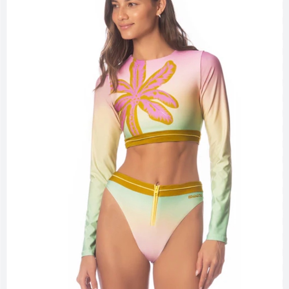 Maaje Ombré Long Sleeve Bikini Set